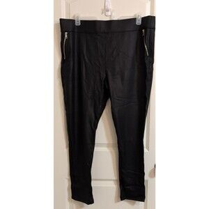 NWT Stoosh Black Pull-on Stretch Skinny Pants Size 3X With Zipper Pockets NEW